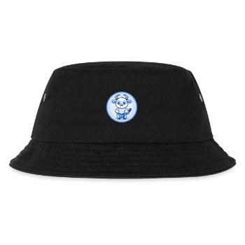 Bongo Blau Kawaii Cartoon Figur Clipart Haustier - Kinder Bucket Hat - Schwarz - Vorne