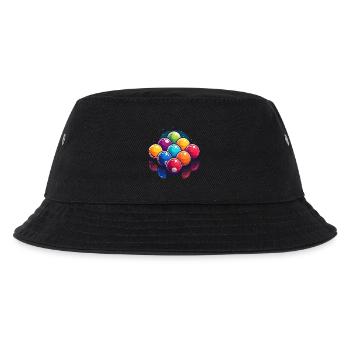 Billardkugeln Grafik - Kinder Bucket Hat - Schwarz - Vorne