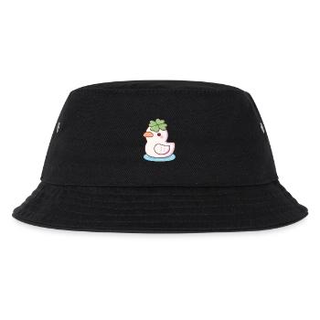 Cute Lucky Ducky Four Leaf Clover - Kids’ Bucket Hat - black - Front