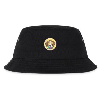Kretischer Jagdhund, Hunderasse, Cartoon, Kawaii, Clipart, Haustier - Kinder Bucket Hat - Schwarz - Vorne
