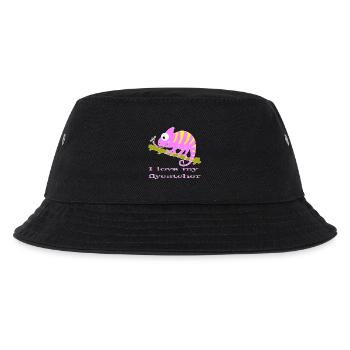 Chamaeleon tier - Kinder Bucket Hat - Schwarz - Vorne