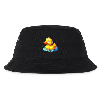 Ente Ente Ente Ente Ente - Kinder Bucket Hat - Schwarz - Vorne