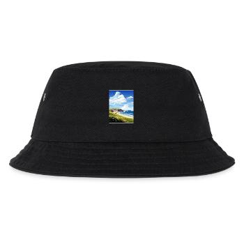 Gower Halbinsel Aonb Reise Poster Souvenir WPA - Kinder Bucket Hat - Schwarz - Vorne