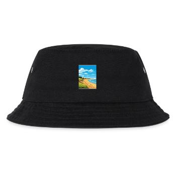 Norfolk Coast Aonb Reise Poster Souvenir Farbe WP - Kinder Bucket Hat - Schwarz - Vorne