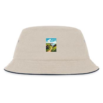 Hartland Quay Devon Vintage Voyage Poster Souvenir - Bob Enfant - blanc cassé/bleu marine - Devant