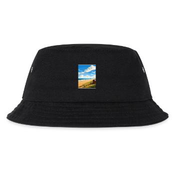 Norfolk Coast Aonb Reise Poster Souvenir Farbe WP - Kinder Bucket Hat - Schwarz - Vorne