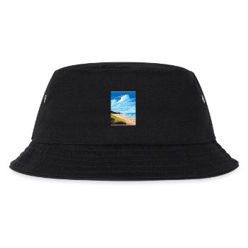 Gower Halbinsel Aonb Reise Poster Souvenir WPA - Kinder Bucket Hat - Schwarz - Vorne