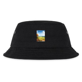 Clwydian Range und Dee Valley Aonb Reiseposter - Kinder Bucket Hat - Schwarz - Vorne