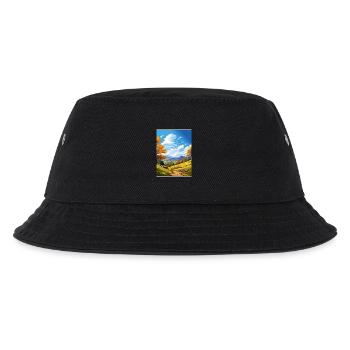 Clwydian Range und Dee Valley Aonb Reiseposter - Kinder Bucket Hat - Schwarz - Vorne