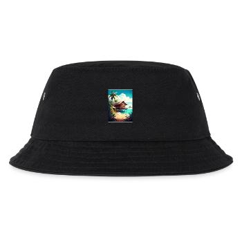 Tansania Reise Poster Souvenir Farbe WPA - Kinder Bucket Hat - Schwarz - Vorne