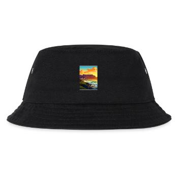 Kapstadt Südafrika Reiseposter Souvenir WPA - Kinder Bucket Hat - Schwarz - Vorne