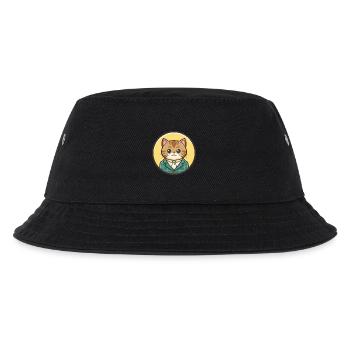 Schottische Gerade Katze Rasse Karikatur Kawaii Tier - Kinder Bucket Hat - Schwarz - Vorne