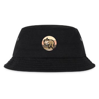 retro Faultier comic Symbol Sonnenuntergang Logo - Kinder Bucket Hat - Schwarz - Vorne