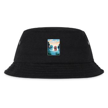 Ha Long Bay Vietnam Inseln Reiseposter Souvenir - Kinder Bucket Hat - Schwarz - Vorne