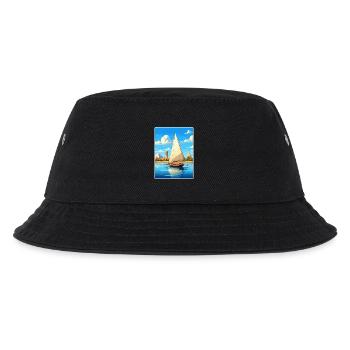 Cairo Egypt Great Pyramids Of Giza Travel Poster - Kids’ Bucket Hat - black - Front