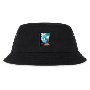 Mount Hood National Forest Reiseposter Souvenir - Kinder Bucket Hat - Schwarz - Vorne