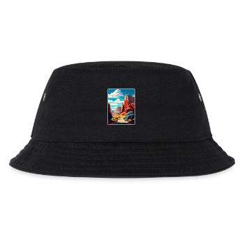 Capitol Reef Nationalpark Reiseposter Souvenir - Kinder Bucket Hat - Schwarz - Vorne