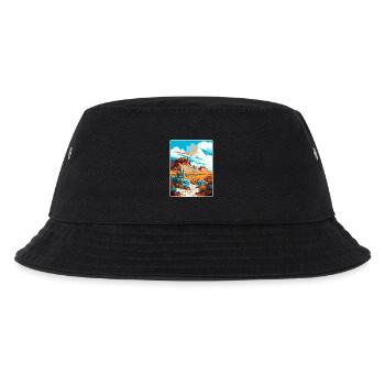 Big Bend Nationalpark Reiseposter Souvenir WPA - Kinder Bucket Hat - Schwarz - Vorne