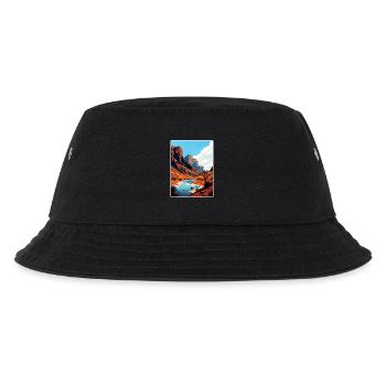 Big Bend Nationalpark Reiseposter Souvenir WPA - Kinder Bucket Hat - Schwarz - Vorne