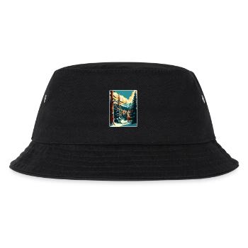 Beaver Creek Ski Travel Poster Souvenir Paint WPA - Kids’ Bucket Hat - black - Front