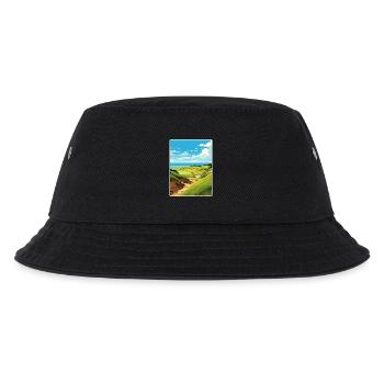 Whistling Straits Golfplatz Reiseposter - Kinder Bucket Hat - Schwarz - Vorne