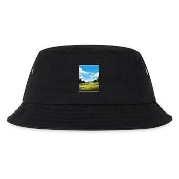 Shinnecock Hills Golfplatz Reise Posterkarte - Kinder Bucket Hat - Schwarz - Vorne