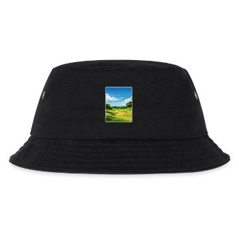 Shinnecock Hills Golfplatz Reise Posterkarte - Kinder Bucket Hat - Schwarz - Vorne