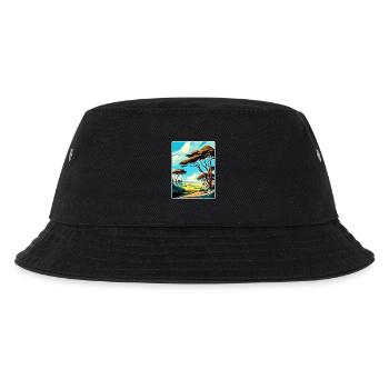 Torrey Pines Golfplatz Reiseposter Souvenir - Kinder Bucket Hat - Schwarz - Vorne