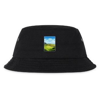 Bandon Dunes Golf Resort Reiseposter Souvenir - Kinder Bucket Hat - Schwarz - Vorne