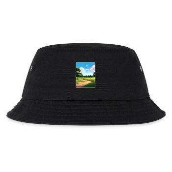 Pine Valley Golf Club Reiseposter Souvenir WPA - Kinder Bucket Hat - Schwarz - Vorne