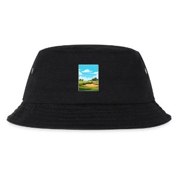 Tpc Sawgrass Golfplatz Reiseposter Souvenir - Kinder Bucket Hat - Schwarz - Vorne