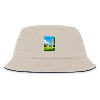Pisa Italien Reise Poster Souvenir Postkarte Farbe - Kinder Bucket Hat - Natur/Navy - Vorne