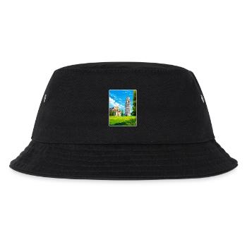 Pisa Italien Reise Poster Souvenir Postkarte Farbe - Kinder Bucket Hat - Schwarz - Vorne