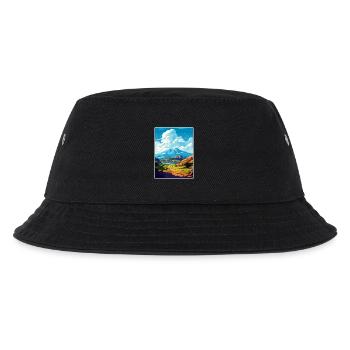 Mount Olympus Greece Travel Poster Souvenir WPA - Kids’ Bucket Hat - black - Front