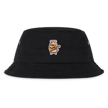 Hamster spielt Gitarre - Kinder Bucket Hat - Schwarz - Vorne
