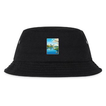 Bukarest Rumänien Reise Poster Souvenir Farbe WPA - Kinder Bucket Hat - Schwarz - Vorne