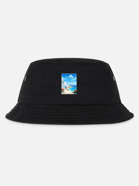 Paros Griechenland Reise Poster Souvenir Postkarte Farbe - Kinder Bucket Hat - Schwarz