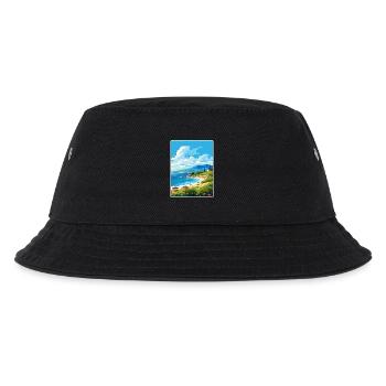 Mani Halbinsel Griechenland Reiseposter Souvenir WPA - Kinder Bucket Hat - Schwarz - Vorne
