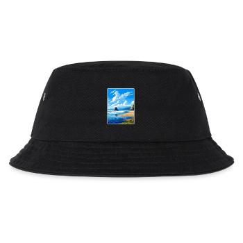 Cannon Beach Oregon Vintage Reiseposter Souvenir - Kinder Bucket Hat - Schwarz - Vorne