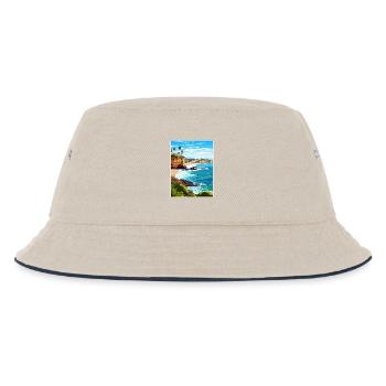 Corona Del Mar Kalifornien Reiseposter Souvenir - Kinder Bucket Hat - Natur/Navy - Vorne