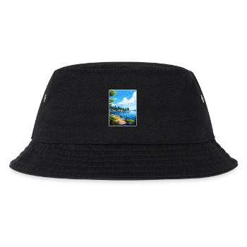 Lake Arrowhead Kalifornien Reise Poster Souvenir - Kinder Bucket Hat - Schwarz - Vorne
