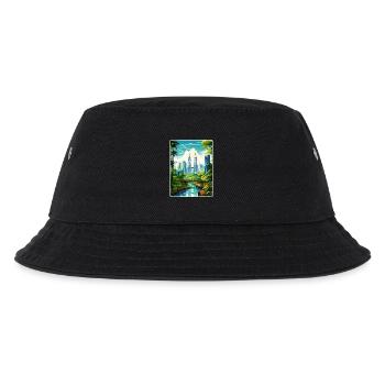 Kuala Lumpur Malaysia Reiseposter Souvenir WPA - Kinder Bucket Hat - Schwarz - Vorne