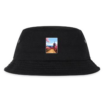 Kyoto Japan Reise Poster Souvenir Postkarte Farbe - Kinder Bucket Hat - Schwarz - Vorne
