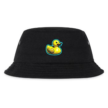 Ente Ente Ente Ente Ente - Kinder Bucket Hat - Schwarz - Vorne