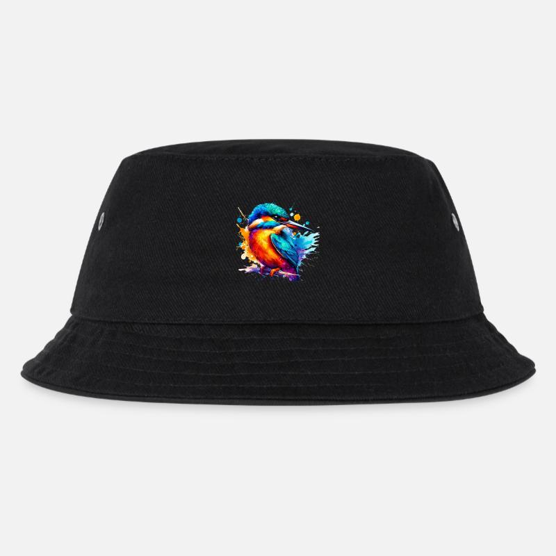 Eisvogel - Kinder Bucket Hat - Schwarz