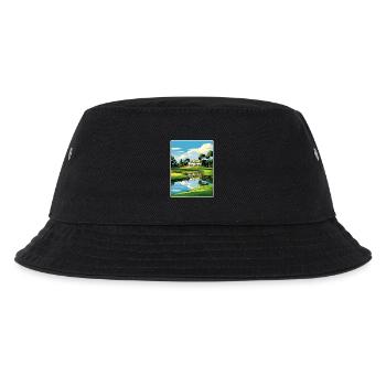 Augusta Golfplatz Vintage Reiseposter Souvenir - Kinder Bucket Hat - Schwarz - Vorne