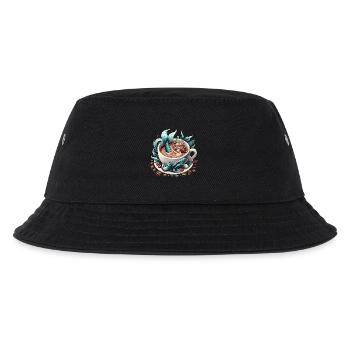 Mermaid Mermaid Bathes in Coffee Gift - Kids’ Bucket Hat - black - Front