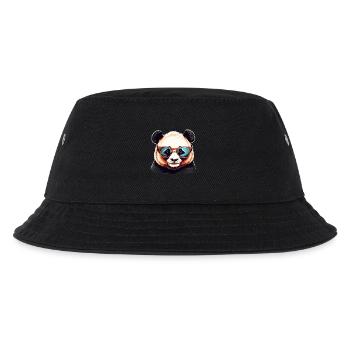 Casual panda head with sunglasses - Kids’ Bucket Hat - black - Front