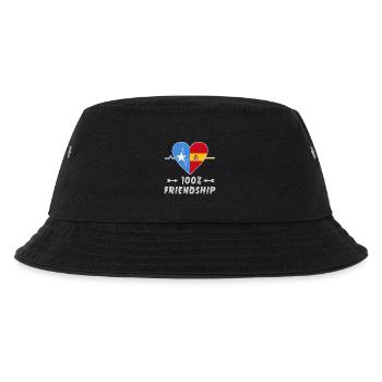 Somalia und Spanien 100% Freundschaft - Kinder Bucket Hat - Schwarz - Vorne