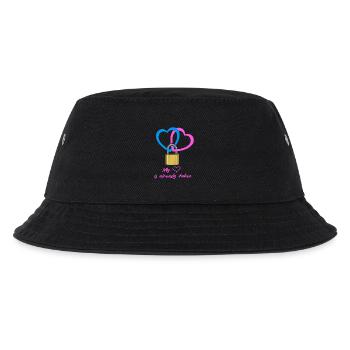 Mein Herz ist schon vergeben - Kinder Bucket Hat - Schwarz - Vorne